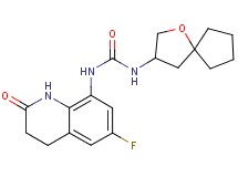 N-(6-fluoro-2-oxo-1,2,3,4-tetrahydroquinolin-8-yl)-N'-1-oxaspiro[4.4]non-3-ylurea