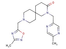 9-[(3-methyl-1,2,4-oxadiazol-5-yl)methyl]-2-[(5-methylpyrazin-2-yl)methyl]-2,9-diazaspiro[5.5]undecan-3-one