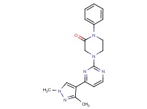 4-[4-(1,3-dimethyl-1H-pyrazol-4-yl)pyrimidin-2-yl]-1-phenylpiperazin-2-one