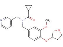 N-[3-methoxy-4-(tetrahydro-3-furanyloxy)benzyl]-N-(3-pyridinylmethyl)cyclopropanecarboxamide