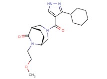 (1S*,5R*)-3-[(3-cyclohexyl-1H-pyrazol-4-yl)carbonyl]-6-(2-methoxyethyl)-3,6-diazabicyclo[3.2.2]nonan-7-one