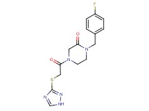1-(4-fluorobenzyl)-4-[(1H-1,2,4-triazol-3-ylthio)acetyl]piperazin-2-one