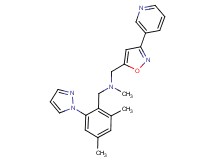 1-[2,4-dimethyl-6-(1H-pyrazol-1-yl)phenyl]-N-methyl-N-{[3-(3-pyridinyl)-5-isoxazolyl]methyl}methanamine