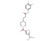 N-(3-chloro-4-fluorophenyl)-3-{1-[(3-isopropyl-5-isoxazolyl)carbonyl]-4-piperidinyl}propanamide