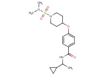 N-(1-cyclopropylethyl)-4-({1-[(dimethylamino)sulfonyl]-4-piperidinyl}oxy)benzamide