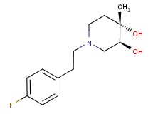 (3S*,4S*)-1-[2-(4-fluorophenyl)ethyl]-4-methylpiperidine-3,4-diol