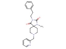 1-methyl-3-(2-phenylethyl)-8-(2-pyridinylmethyl)-1,3,8-triazaspiro[4.5]decane-2,4-dione