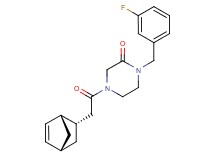 4-[(1S*,2S*,4S*)-bicyclo[2.2.1]hept-5-en-2-ylacetyl]-1-(3-fluorobenzyl)-2-piperazinone