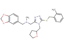 (1,3-benzodioxol-5-ylmethyl)methyl{[5-[(2-methylbenzyl)thio]-4-(tetrahydro-2-furanylmethyl)-4H-1,2,4-triazol-3-yl]methyl}amine
