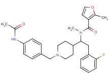 N-[1-{1-[4-(acetylamino)benzyl]-4-piperidinyl}-2-(2-fluorophenyl)ethyl]-N,2-dimethyl-3-furamide