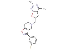 5-[(2,4-dimethyl-5,6-dihydrofuro[2,3-d]pyrimidin-6-yl)methyl]-3-(3-fluorophenyl)-4,5,6,7-tetrahydroisoxazolo[4,5-c]pyridine