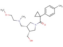 ((3R*,4R*)-4-{[(2-methoxyethyl)(methyl)amino]methyl}-1-{[1-(4-methylphenyl)cyclopropyl]carbonyl}pyrrolidin-3-yl)methanol