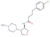 4-(4-chlorophenyl)-N-[(3R*,4R*)-4-(4-methyl-1-piperazinyl)tetrahydro-3-furanyl]butanamide