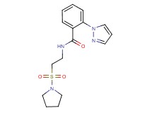 2-(1H-pyrazol-1-yl)-N-[2-(pyrrolidin-1-ylsulfonyl)ethyl]benzamide