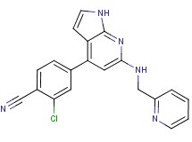 2-chloro-4-{6-[(pyridin-2-ylmethyl)amino]-1H-pyrrolo[2,3-b]pyridin-4-yl}benzonitrile