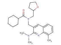 N-{[2-(dimethylamino)-8-methyl-3-quinolinyl]methyl}-N-(tetrahydro-2-furanylmethyl)cyclohexanecarboxamide