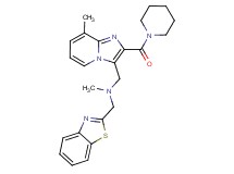(1,3-benzothiazol-2-ylmethyl)methyl{[8-methyl-2-(1-piperidinylcarbonyl)imidazo[1,2-a]pyridin-3-yl]methyl}amine