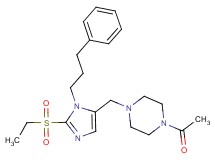 1-acetyl-4-{[2-(ethylsulfonyl)-1-(3-phenylpropyl)-1H-imidazol-5-yl]methyl}piperazine