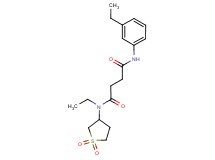 N-(1,1-dioxidotetrahydro-3-thienyl)-N-ethyl-N'-(3-ethylphenyl)succinamide