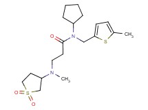N-cyclopentyl-3-[(1,1-dioxidotetrahydro-3-thienyl)(methyl)amino]-N-[(5-methyl-2-thienyl)methyl]propanamide