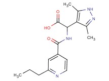 (3,5-dimethyl-1H-pyrazol-4-yl)[(2-propylisonicotinoyl)amino]acetic acid