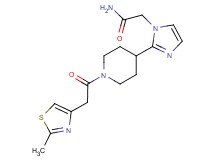 2-(2-{1-[(2-methyl-1,3-thiazol-4-yl)acetyl]piperidin-4-yl}-1H-imidazol-1-yl)acetamide