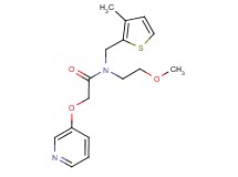 N-(2-methoxyethyl)-N-[(3-methyl-2-thienyl)methyl]-2-(pyridin-3-yloxy)acetamide