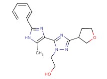2-[5-(5-methyl-2-phenyl-1H-imidazol-4-yl)-3-(tetrahydrofuran-3-yl)-1H-1,2,4-triazol-1-yl]ethanol