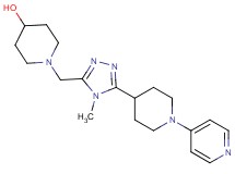 1-{[4-methyl-5-(1-pyridin-4-ylpiperidin-4-yl)-4H-1,2,4-triazol-3-yl]methyl}piperidin-4-ol