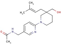 N-({6-[3-(hydroxymethyl)-3-(3-methylbut-2-en-1-yl)piperidin-1-yl]pyridin-3-yl}methyl)acetamide