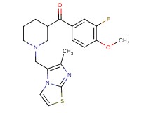 (3-fluoro-4-methoxyphenyl){1-[(6-methylimidazo[2,1-b][1,3]thiazol-5-yl)methyl]-3-piperidinyl}methanone