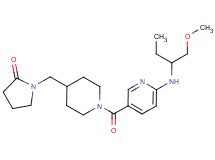 1-({1-[(6-{[1-(methoxymethyl)propyl]amino}pyridin-3-yl)carbonyl]piperidin-4-yl}methyl)pyrrolidin-2-one