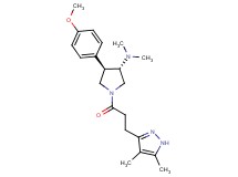 (3S*,4R*)-1-[3-(4,5-dimethyl-1H-pyrazol-3-yl)propanoyl]-4-(4-methoxyphenyl)-N,N-dimethyl-3-pyrrolidinamine