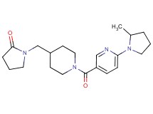 1-[(1-{[6-(2-methylpyrrolidin-1-yl)pyridin-3-yl]carbonyl}piperidin-4-yl)methyl]pyrrolidin-2-one