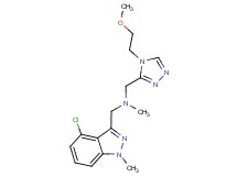 1-(4-chloro-1-methyl-1H-indazol-3-yl)-N-{[4-(2-methoxyethyl)-4H-1,2,4-triazol-3-yl]methyl}-N-methylmethanamine