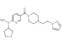 N-methyl-5-({4-[2-(1H-pyrazol-1-yl)ethyl]-1-piperidinyl}carbonyl)-N-(tetrahydro-3-furanyl)-2-pyridinamine