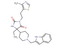 5-ethyl-5-[1-(1H-indol-2-ylmethyl)-4-piperidinyl]-3-[2-(4-methyl-1,3-thiazol-5-yl)ethyl]-2,4-imidazolidinedione