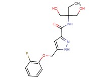 N-[1,1-bis(hydroxymethyl)propyl]-5-[(2-fluorophenoxy)methyl]-1H-pyrazole-3-carboxamide