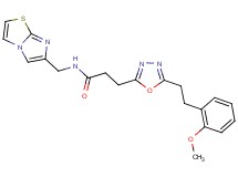 N-(imidazo[2,1-b][1,3]thiazol-6-ylmethyl)-3-{5-[2-(2-methoxyphenyl)ethyl]-1,3,4-oxadiazol-2-yl}propanamide