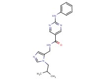 2-anilino-N-[(1-isobutyl-1H-imidazol-5-yl)methyl]-5-pyrimidinecarboxamide