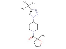 4-(4-tert-butyl-1H-1,2,3-triazol-1-yl)-1-[(2-methyltetrahydrofuran-2-yl)carbonyl]piperidine