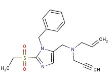 N-{[1-benzyl-2-(ethylsulfonyl)-1H-imidazol-5-yl]methyl}-N-2-propyn-1-yl-2-propen-1-amine