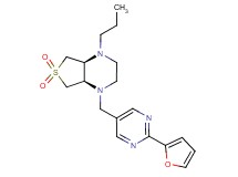(4aS*,7aR*)-1-{[2-(2-furyl)-5-pyrimidinyl]methyl}-4-propyloctahydrothieno[3,4-b]pyrazine 6,6-dioxide