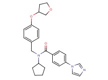 N-cyclopentyl-4-(1H-imidazol-1-yl)-N-[4-(tetrahydro-3-furanyloxy)benzyl]benzamide