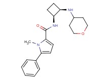 1-methyl-5-phenyl-N-[(1S*,2R*)-2-(tetrahydro-2H-pyran-4-ylamino)cyclobutyl]-1H-pyrrole-2-carboxamide