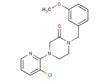 4-(3-chloro-2-pyridinyl)-1-(3-methoxybenzyl)-2-piperazinone