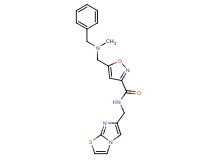 5-{[benzyl(methyl)amino]methyl}-N-(imidazo[2,1-b][1,3]thiazol-6-ylmethyl)-3-isoxazolecarboxamide
