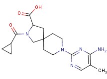 8-(4-amino-5-methyl-2-pyrimidinyl)-2-(cyclopropylcarbonyl)-2,8-diazaspiro[4.5]decane-3-carboxylic acid