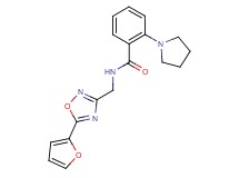 N-{[5-(2-furyl)-1,2,4-oxadiazol-3-yl]methyl}-2-pyrrolidin-1-ylbenzamide