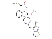 N-{(2R*,3R*)-2-methoxy-1'-[(6-methylimidazo[2,1-b][1,3]thiazol-5-yl)methyl]-2,3-dihydrospiro[indene-1,4'-piperidin]-3-yl}-2-(methylthio)acetamide